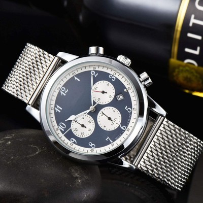 Men's Casual Multi-Color Quartz Watch with 6-Pin Functionality and Waterproof De