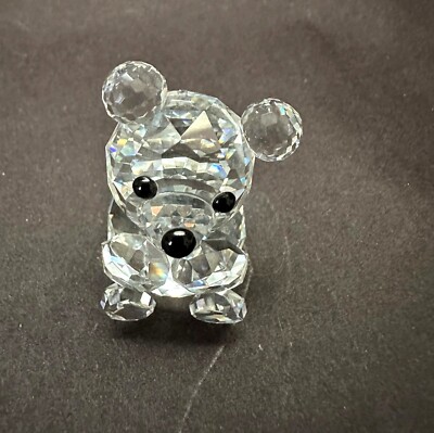 Swarovski Crystal Bear Mini Miniature 1.5'' Seated Teddy Bear Figurine Woodland