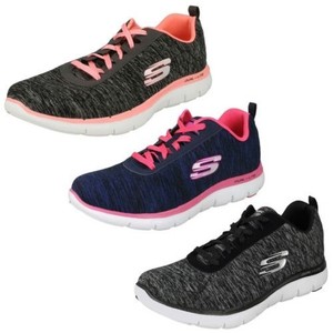 Donna Skechers Moda Memoria Schiuma Scarpe Sportive' Flex Appeal 0.6m | eBay