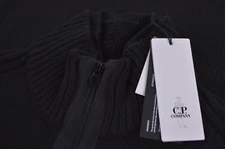 C.P. (CP) Company NWT Knitted Wool Full Zip Sweater Size M 50 in Solid Black