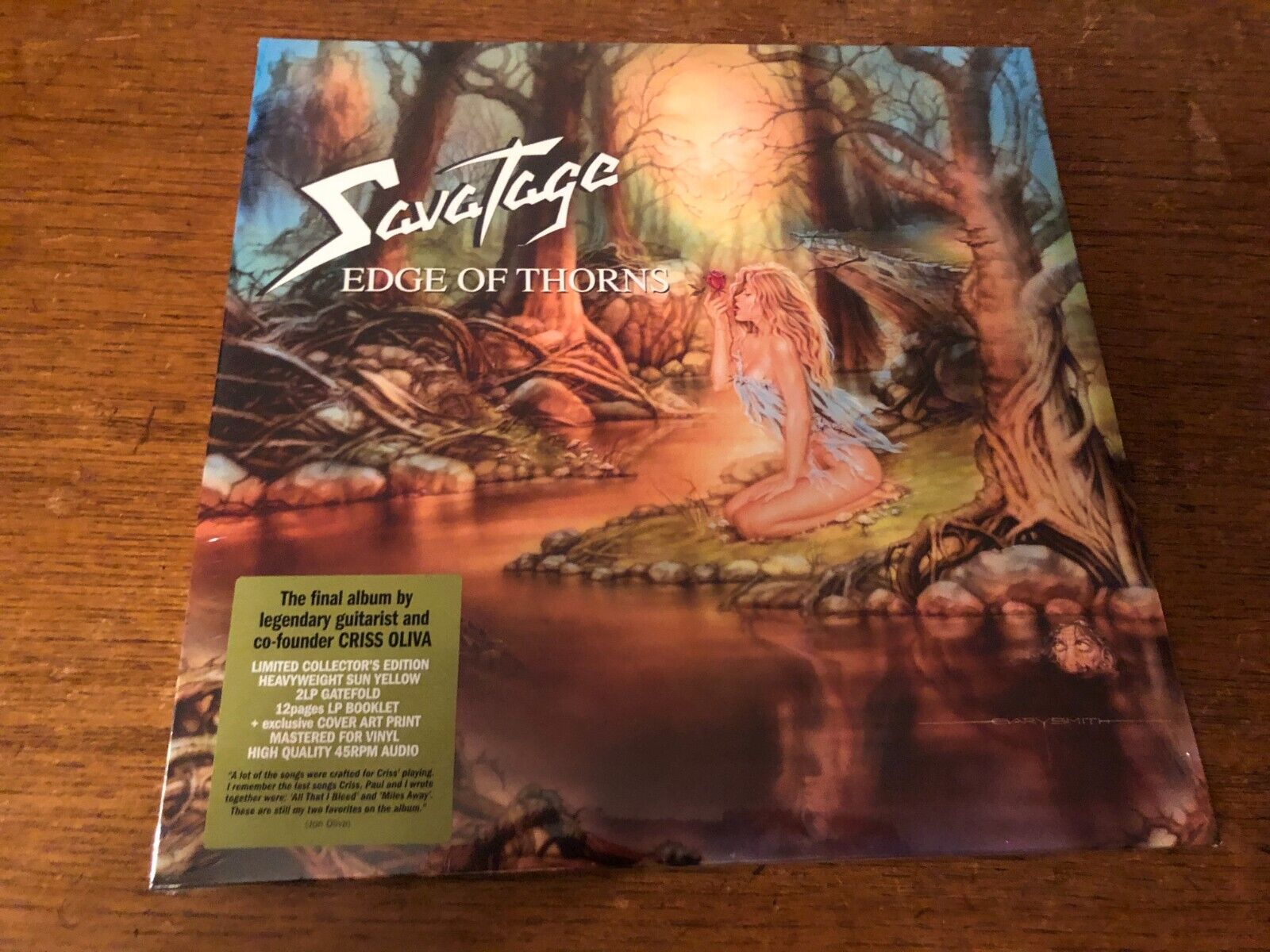 SAVATAGE Edge Of Thorns 2-LP SUN-YELLOW Vinyl Gatefold 2022 NEW