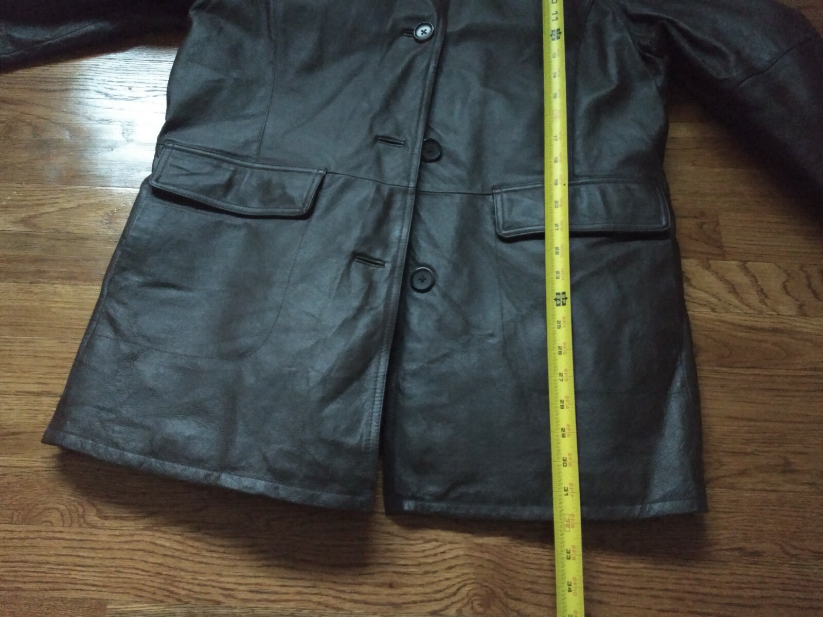 CENTIGRADE LEATHER 4 Button Front Size Large Brow… - image 6