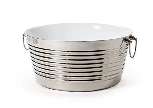 GET Enterprises 14 3/4" x 7" Stainless Steel Double Wall Beverage Tub