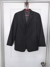Joseph Feiss Boys Finely Striped Gray Suit Blazer - Single Breasted - Size 18