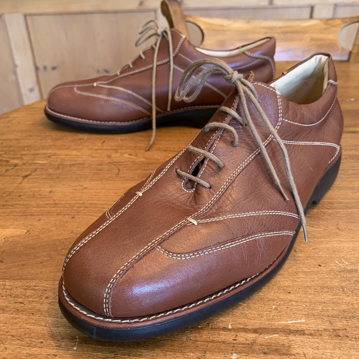 Mens Sandro Moscoloni Tan Bicycle Toe Oxfords Size 10 1/2 D  display picture 2