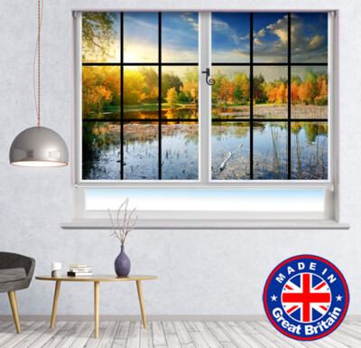 Fensterblick Seeszene Druckbild Foto Fensterrollo nach Maß