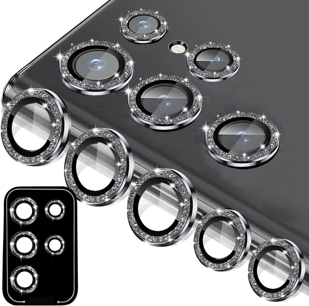 For Samsung S23 Ultra S23+ Glitter Bling Metal Ring Camera Lens Protector Cover-image