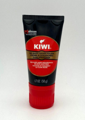 KIWI No Buff Cream Shoe Polish - Black -  1.7 oz - Revive Nourish Shine Leather