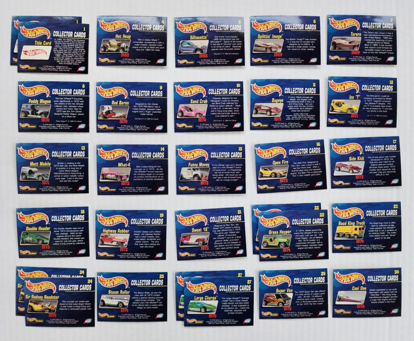 1999 Hot Wheels Collectors Card Set Incomplete Chromium Comic Images Lot READ - Picture 3 of 13