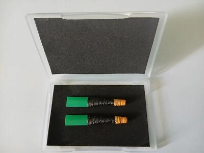 Frazer Warnock 2 pack GREEN Practice Chanter Reeds with clip case Bagpipe pipes
