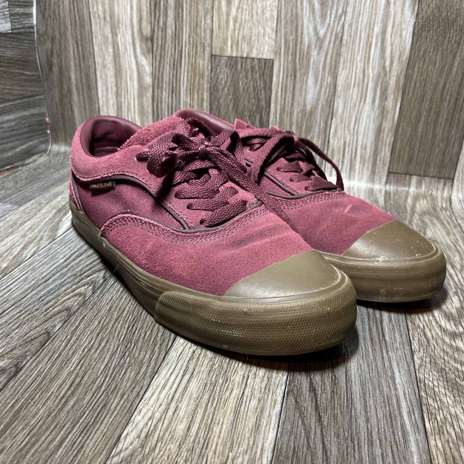 Men’s Supra Hammer VTG maroon Leather Skateboarding S… Gem