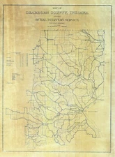 1910 Map of Dearborn County Indiana