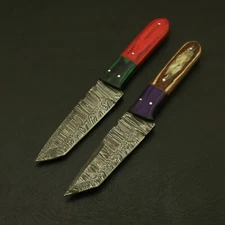 CUSTOM MADE HAND FORGED DAMASCUS BLADE BOWIE HUNTING CAMPING KNIFE