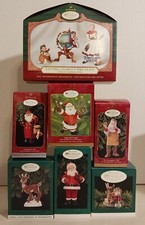 Lot of 7 Hallmark COLLECTOR'S CLUB Membership Christmas Ornaments 1995 1998 2001