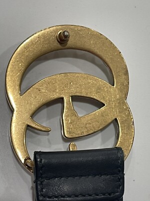100% Authentic GUCCI Gold and Pearl GG Marmont Belt $700 GG MARMONT WIDE BELT WITH PEARLS LEATHER 453260 80cm 32  main image 4