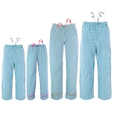 Ritzy Family (Men/Women/Girls/Boys) Pajama Pants 100% Cotton Woven - B & W Check