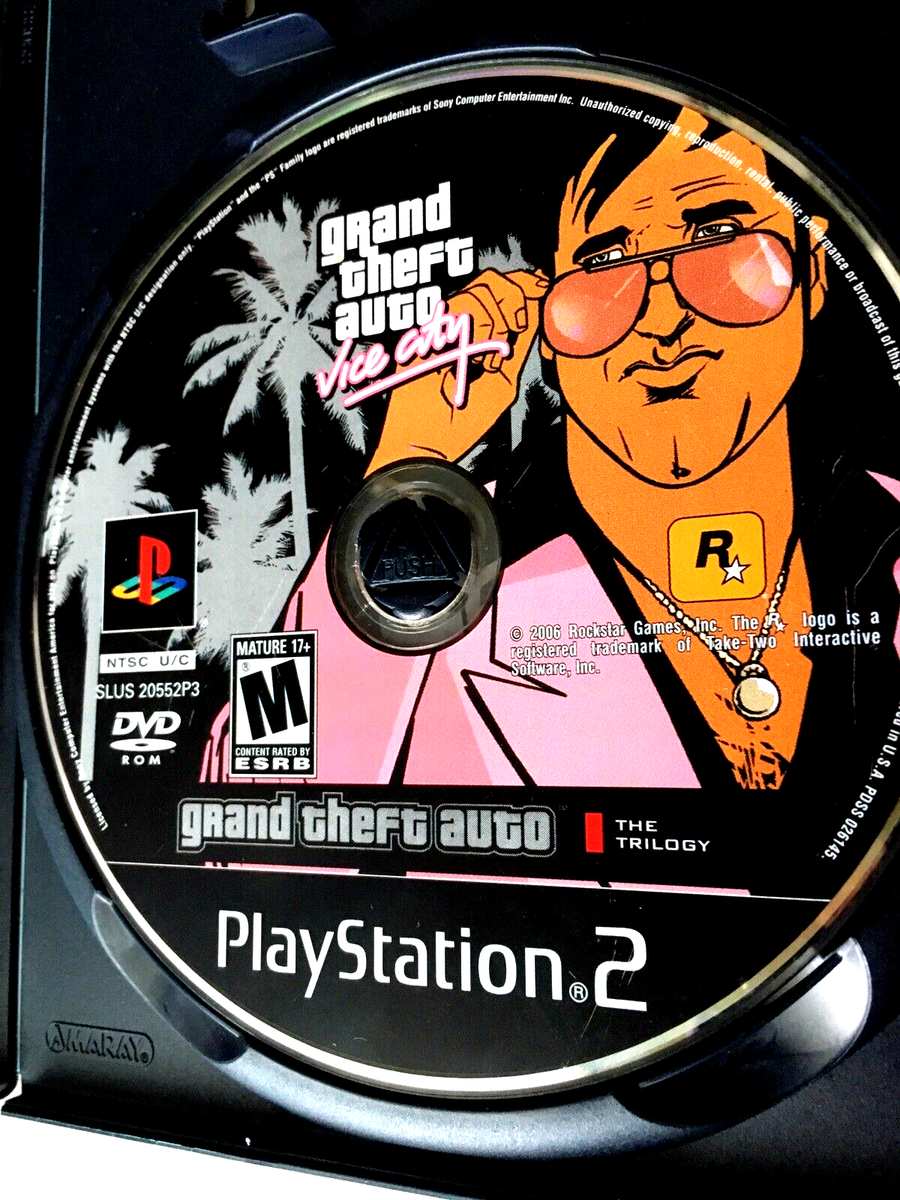 Lot GTA San Andreas + Vice City Sur PS2 - Versions US NTSC, Disques Propres, Complets