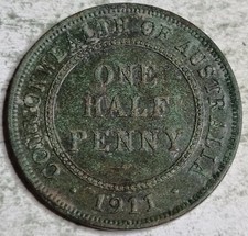 Australia 1911 1/2 Penny