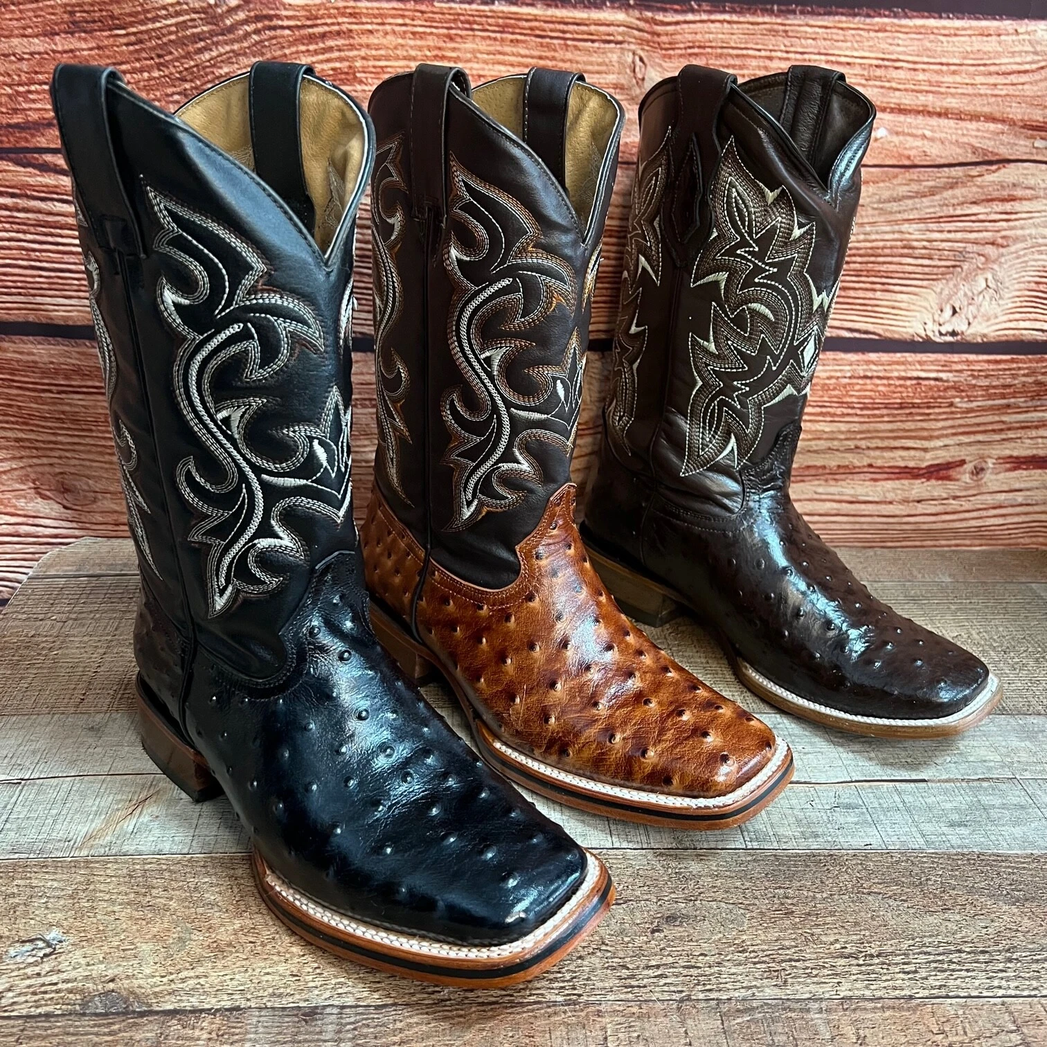 Men Ostrich Print EXOTIC cowboy SQUARE TOE Boots Botas Hombre Avestruz Vaquera
Opens in a new window