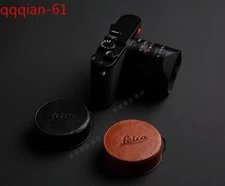 Cow Leather Lens Cap Case Cover for Leica Q3 Q2 Q/QP Camera Milicase Handmade