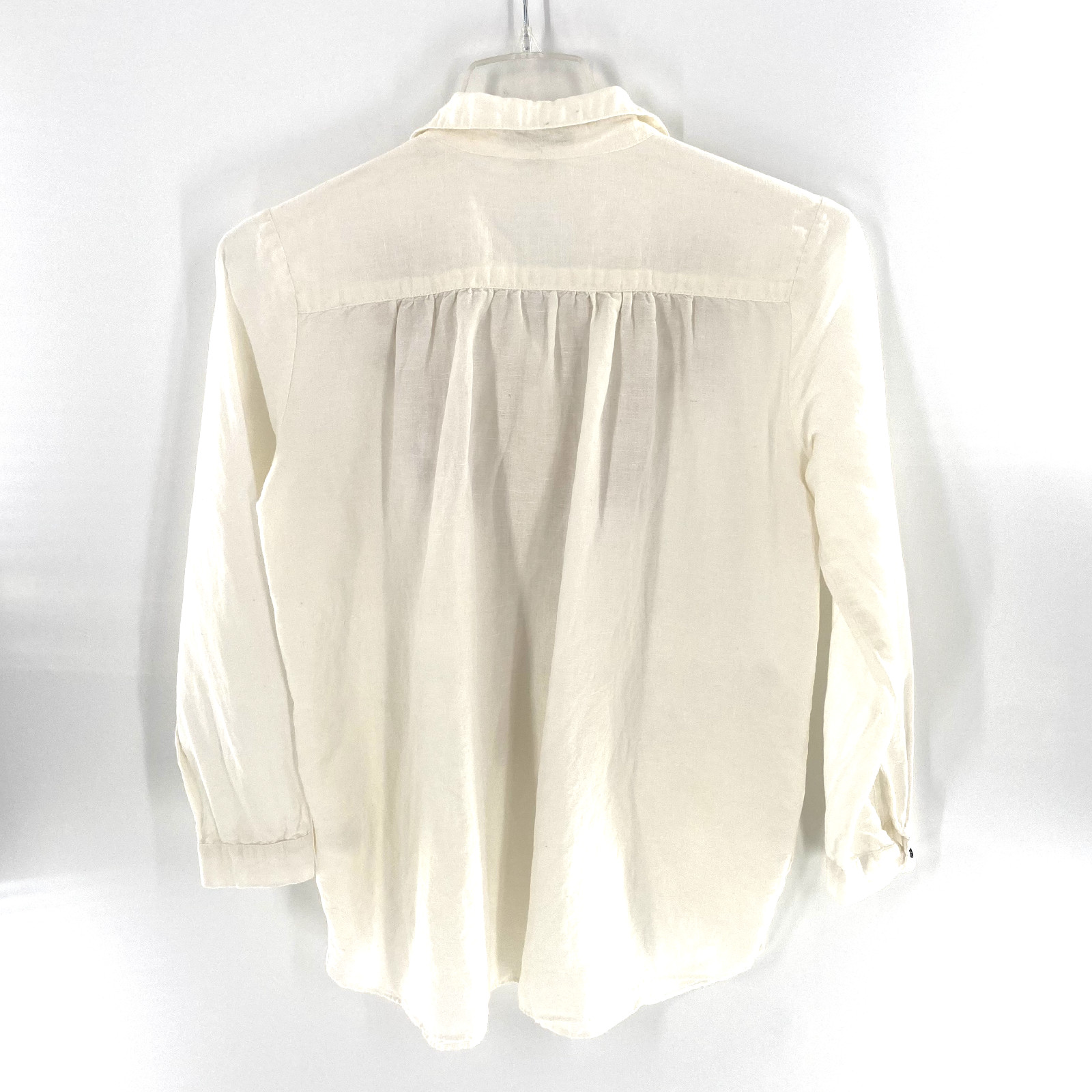 Coldwater Creek Womens Popover Top Linen Tunic Wh… - image 2