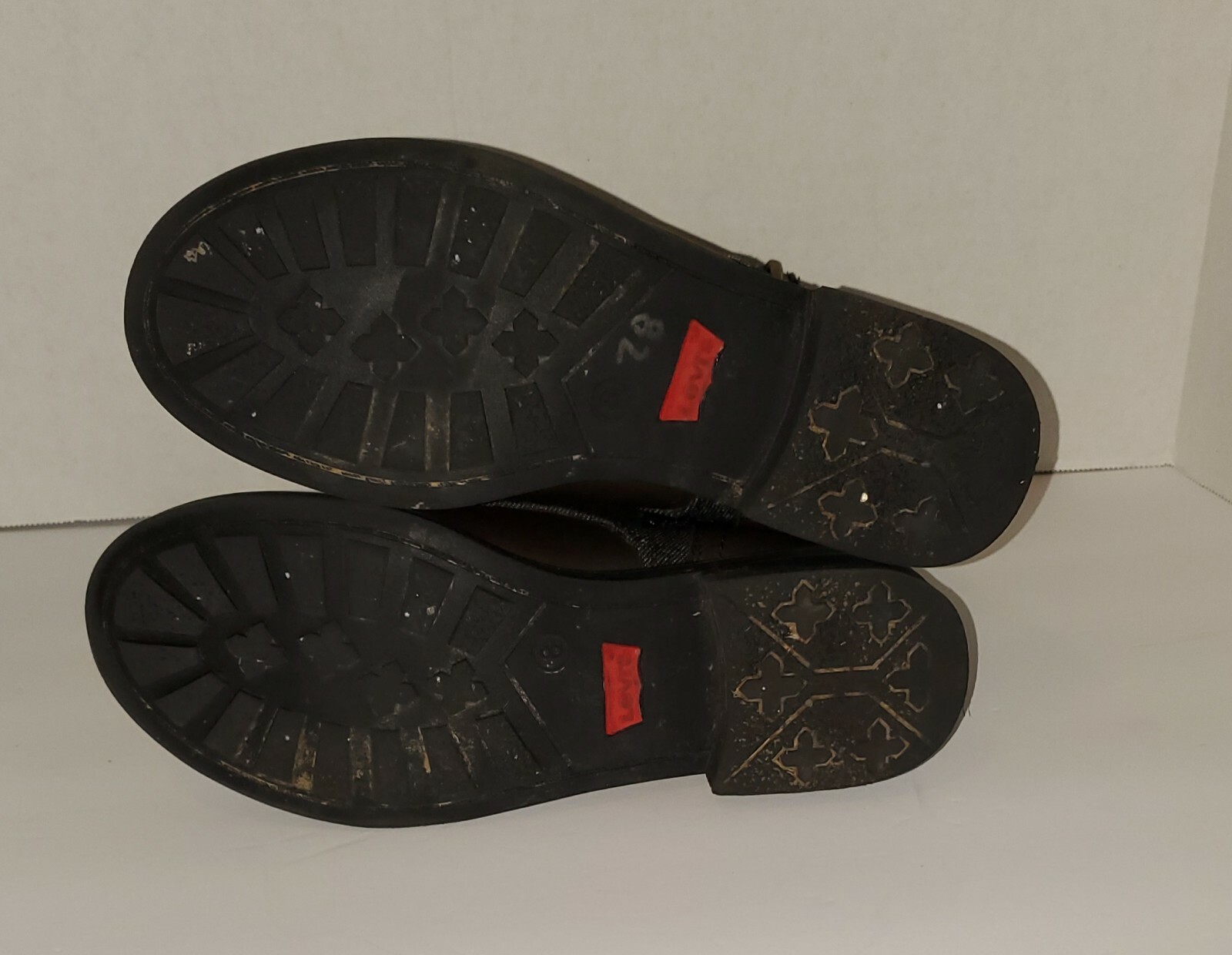 Levi’s Women's Size 8 Boots Denim and Leather Black Lace Up and Zip eBay