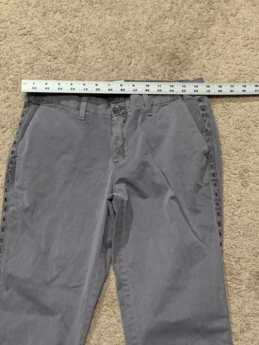 Gap Damen Hose Größe 2 Grau Girlfriend Chino Verzierte Seitendetails Freizeit - Bild 6 von 17