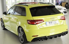 Rieger CUP Diffusor SCHWARZ für Audi S3 8V 8VA Sportback Heck Ansatz DELi+Re ov