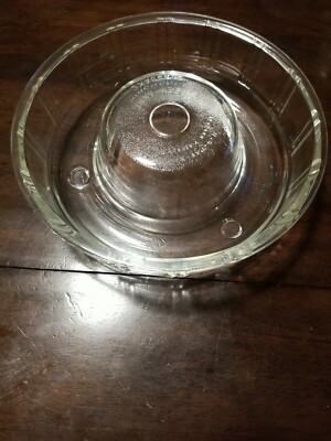 Vintage Mckee GLASBAKE Queen Anne Jello Mold Bundt Cake Pan Heavy Glass Dish