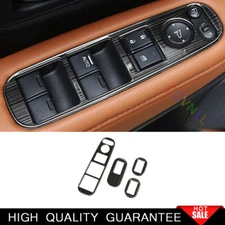 For Honda HR-V Vezel 16-2022 Black Titanium Window Lift Panel Switch Cover Trim
