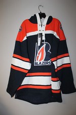 New CHL Kamloops Blazers old time jersey style mid weight cotton hoodie men M