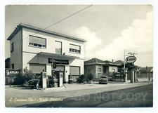 Esso Gas Station, pumps, cars, Italy, S Cristina (Pa), 4" x 6" RPPC postcard