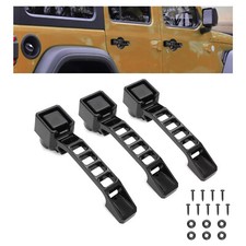 For Jeep Wrangler Jkjku 2007-2018 Black Aluminum Exterior Door Handles Kit 3pcs