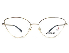Vogue Eyeglasses Frames VO4142-B 848 Pale Gold Cat Eye Wire Crystals 54-17-135