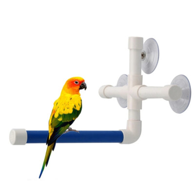 NEU Papagei Vogel Sitzstange Gestell Spielkralle Schleifgestell Dusche Bad Tisch Spielzeug