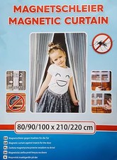 Hands Free Magnetic Curtain Door Mesh, Prevent Fly Mosquito Bugs, White or Black