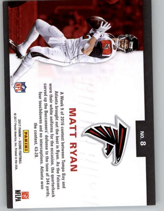 2017 Score Color Rush #8 Matt Ryan (ref 149663) - Image 2 of 2