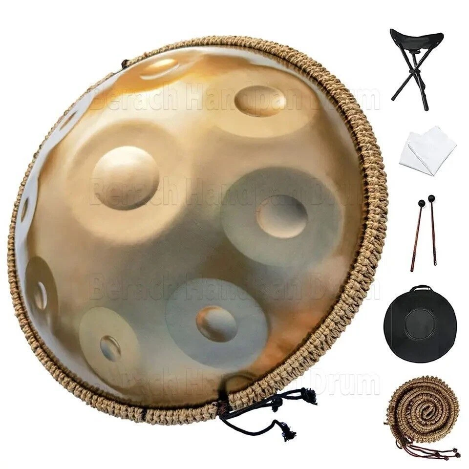 432Hz D Minor 10 Notes Handpan Steel Tongue Drum Massive Percussion Hand  Drum