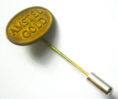 P81) Amstel Gold Bier Lager Vintage Abzeichen Werbung Krawatte Anstecknadel Anstecker