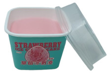 Play Food Strawberry Ice Cream Container