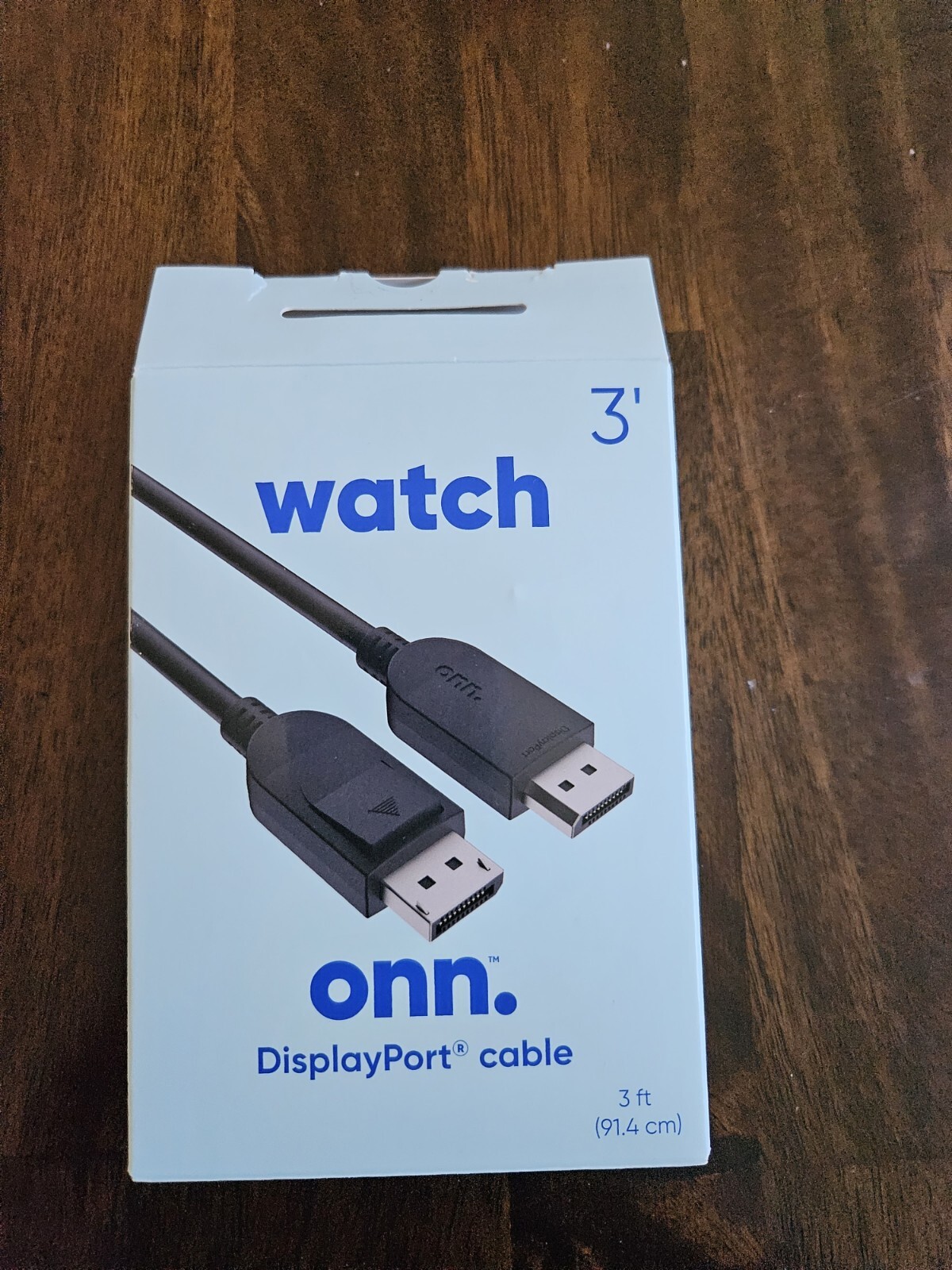 Onn 3ft 91.4cm DisplayPort Cable Open Box Condition-image
