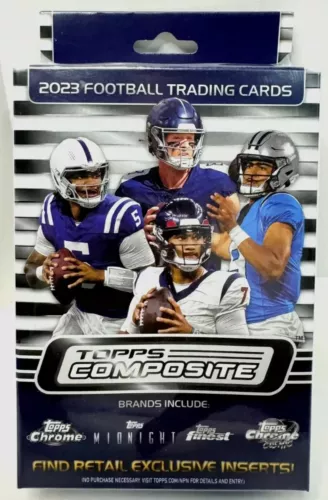 2023 Topps Composite Football Box w/20 Cards Chrome/Finest/Midnight/Cosmic