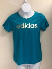 New with Tags Adidas Climalite Girl s T-Shirt V-Neck Polyester