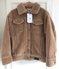 Ugg Frankie Sherpa Trucker Jacket Camel Size Medium Bnwt