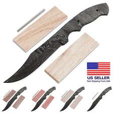 Damascus Knife Making Kit - Gunslinger - (9 Handle Options) - DIY Blade Kit
