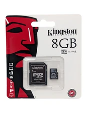 Kingston 8GB MicroSDHC Class 4 Memory Card with Adapter SDC4/8GB