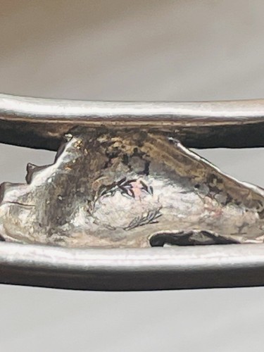 Sterling Horses Bar Bracelet w/ Black Leather Cords 6.5" - Picture 6 of 8