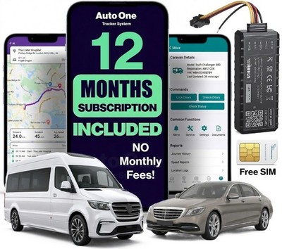 4G GPS Tracker Wohnmobil-Wohnwagen-Camper-Van Live System + 12 Monate Gratis Tracking