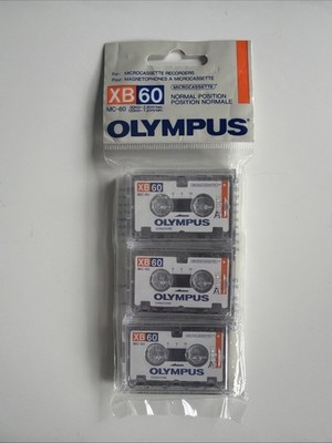 3er-Pack Olympus XB-60 Microcassetten Kassetten Tape NEU und OVP