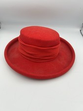 Doeskin Felt Hat 100 Wool Woman  s Red Hat Vintage